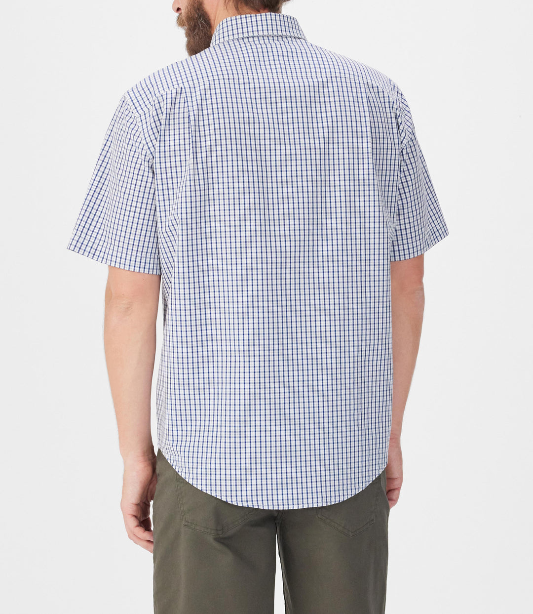 R.M.Williams Augusta Poplin SS Shirt - White/Blue - view 2