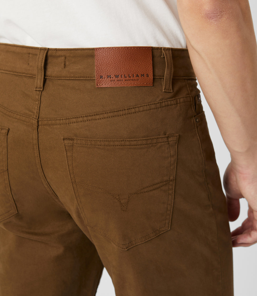 R.M.Williams Loxton 5 Pocket Jeans - Caramel - view 4