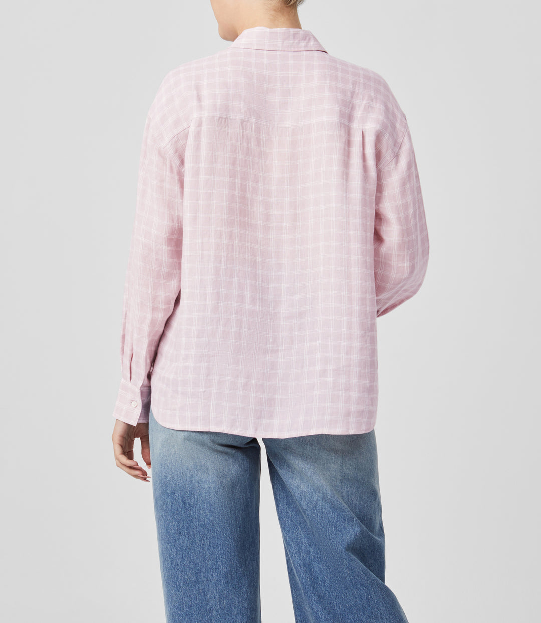 R.M.Williams Hopeland Linen Check Shirt - Ice Pink - view 2