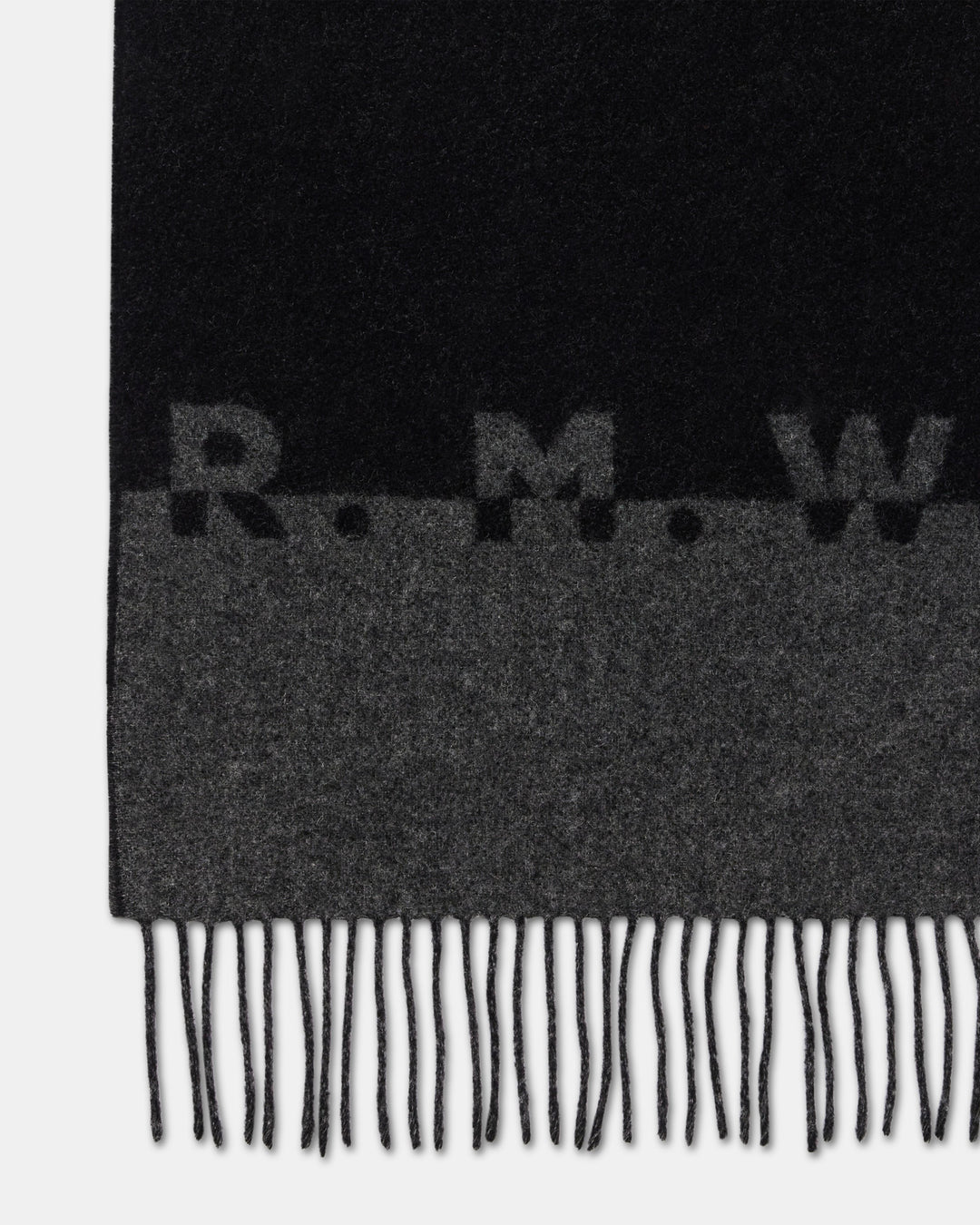 R.M.Williams Logo Jacquard Scarf - Black Charcoal - view 3