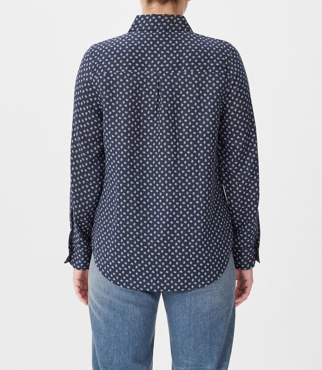 R.M.Williams Olney Print Linen Shirt - Navy - view 2