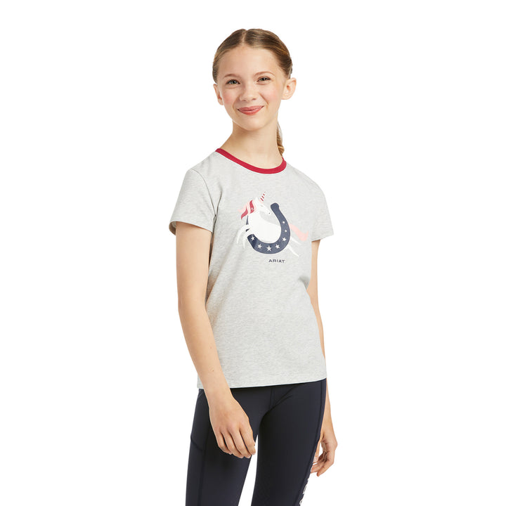 Ariat Unicorn Moon Tee in Heather Grey, photo 1 of 3