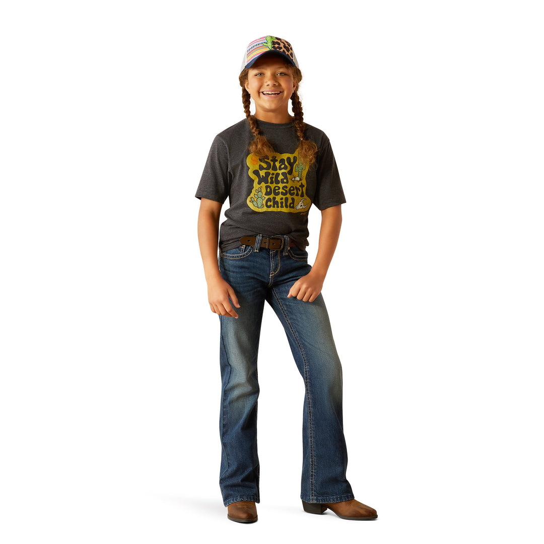 Ariat Desert Child T-Shirt in Charcoal Heather, photo 3 of 5