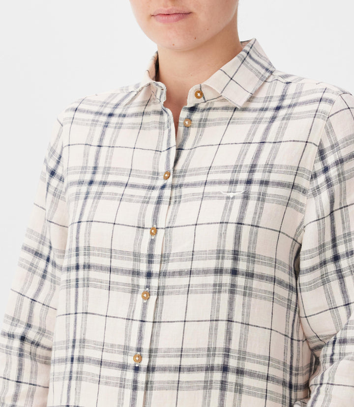 R.M.Williams Olney Check Linen L/S Shirt - Multicolour - view 3