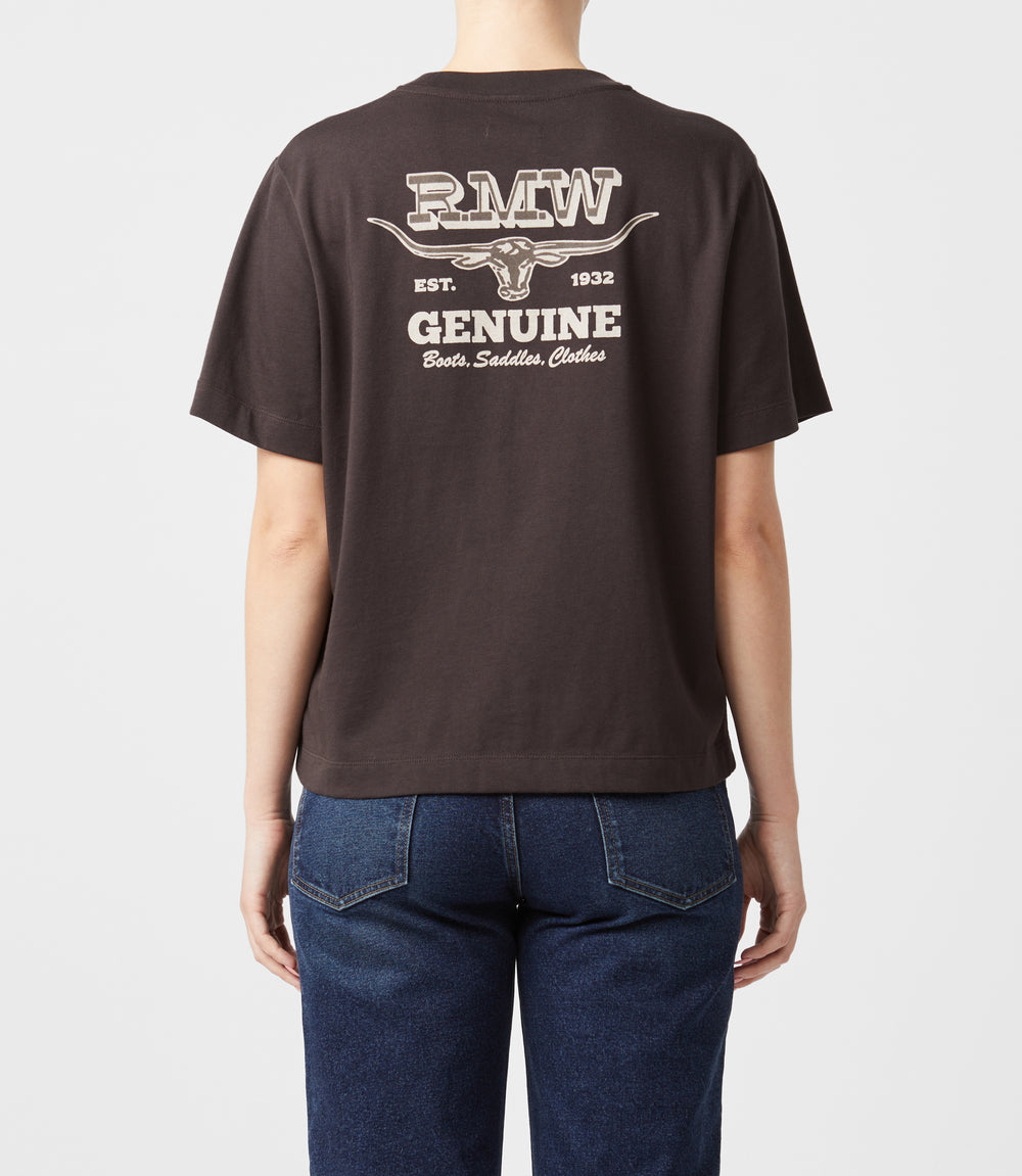 R.M.Williams Louth back print T-Shirt - Dark Chocolate - view 2