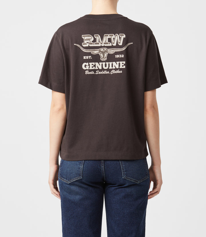 R.M.Williams Louth back print T-Shirt - Dark Chocolate - view 2