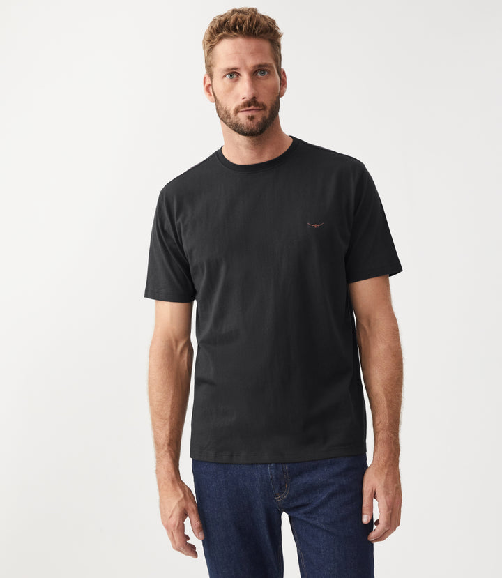 R.M.Williams Parson T-Shirt - Black/Chestnut - view 3