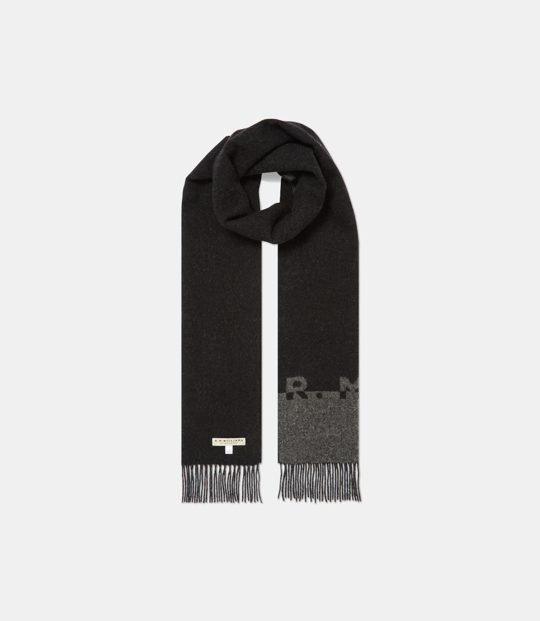 R.M.Williams Logo Jacquard Scarf - Black Charcoal - view 2