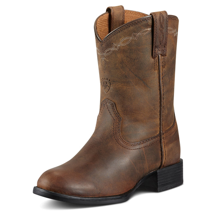Ariat Kids Heritage Roper Boots in Distressed Brown, photo 1 of 4