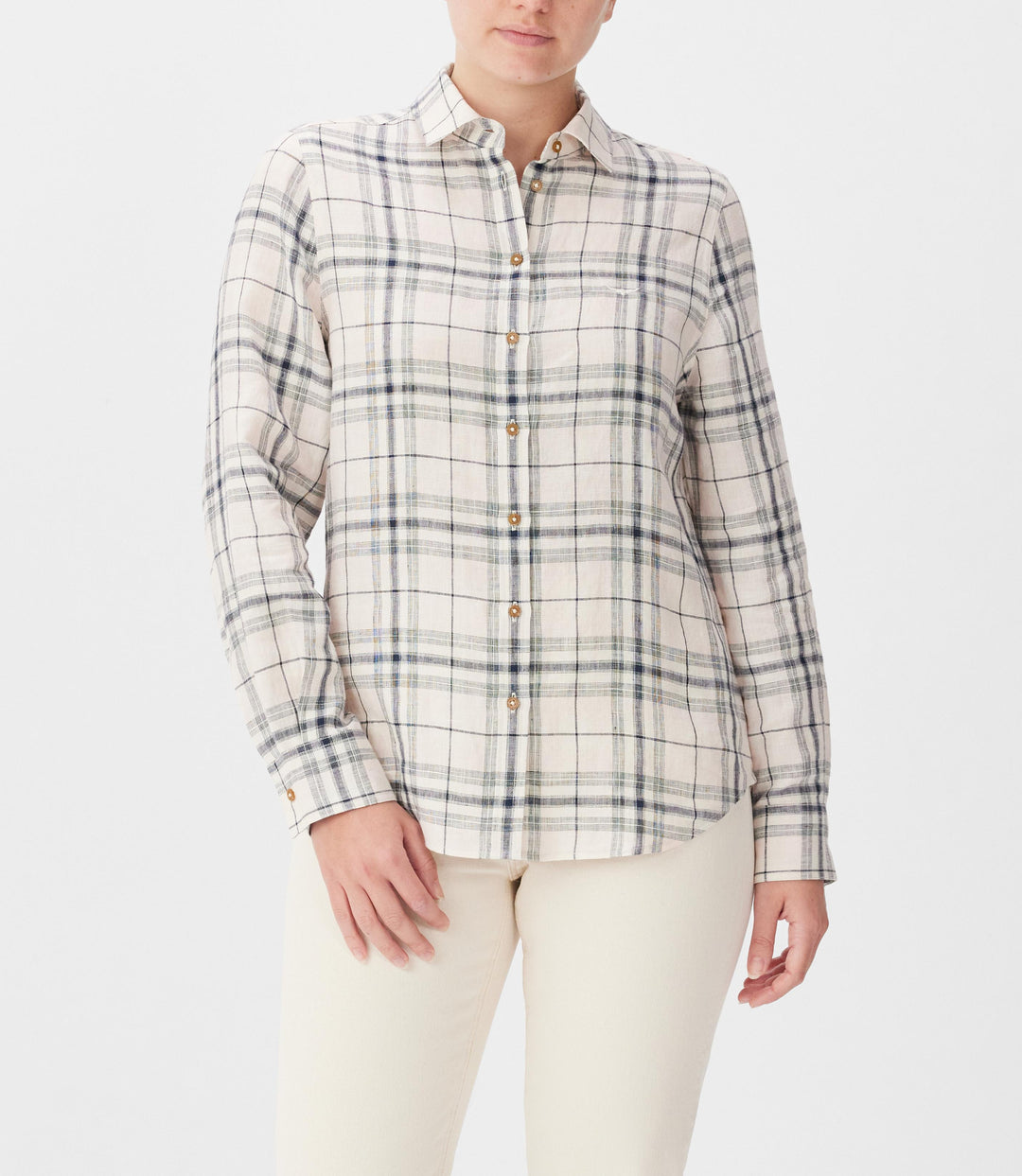 R.M.Williams Olney Check Linen L/S Shirt - Multicolour