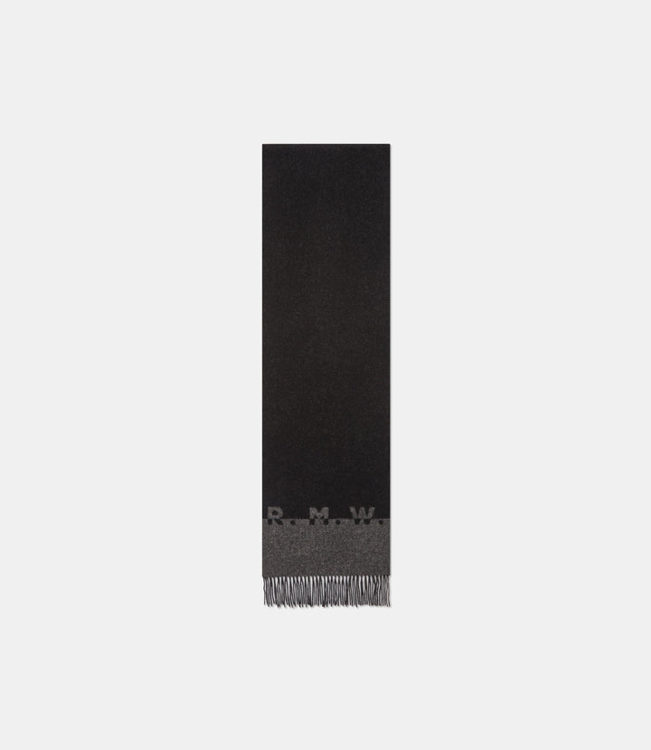 R.M.Williams Logo Jacquard Scarf - Black Charcoal