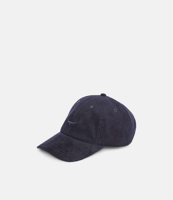 R.M.Williams Mini Longhorn Corduroy Cap - Navy