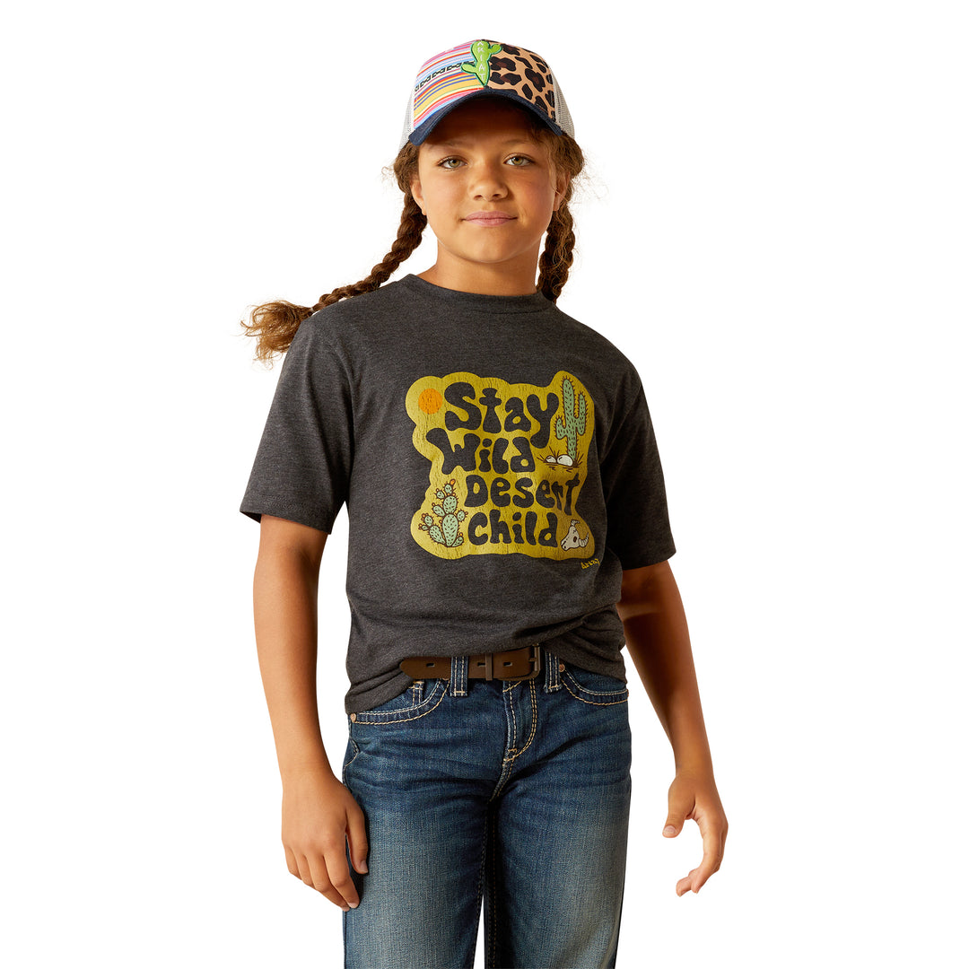 Ariat Desert Child T-Shirt in Charcoal Heather, photo 1 of 5