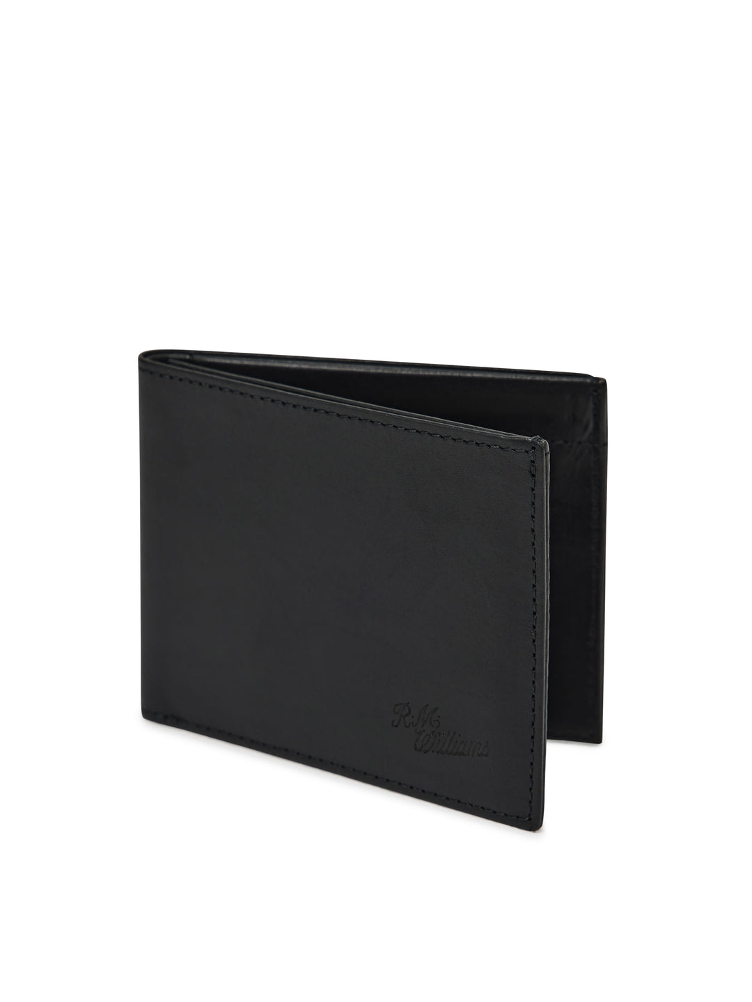 R.M.Williams Singleton Wallet With Coin Pouch - Black Shiny - view 7