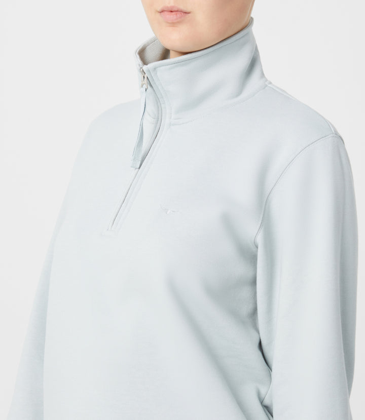 R.M.Williams Trickett 1/4 Zip Sweatshirt - Salt - view 3