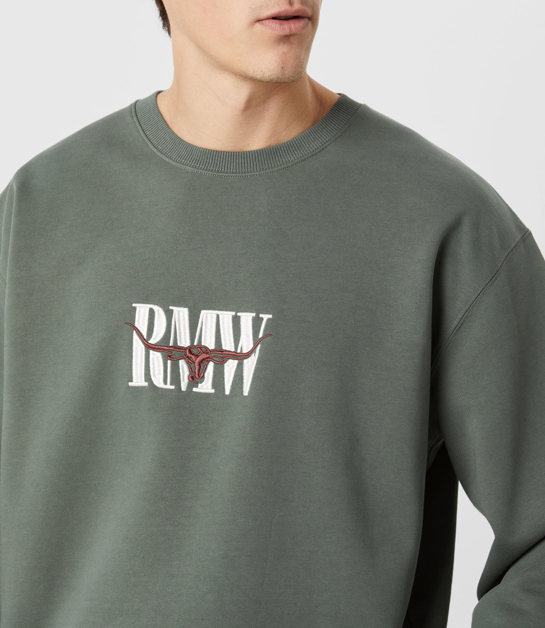 R.M.Williams Heritage Crew Sweat - Spruce Green - view 3
