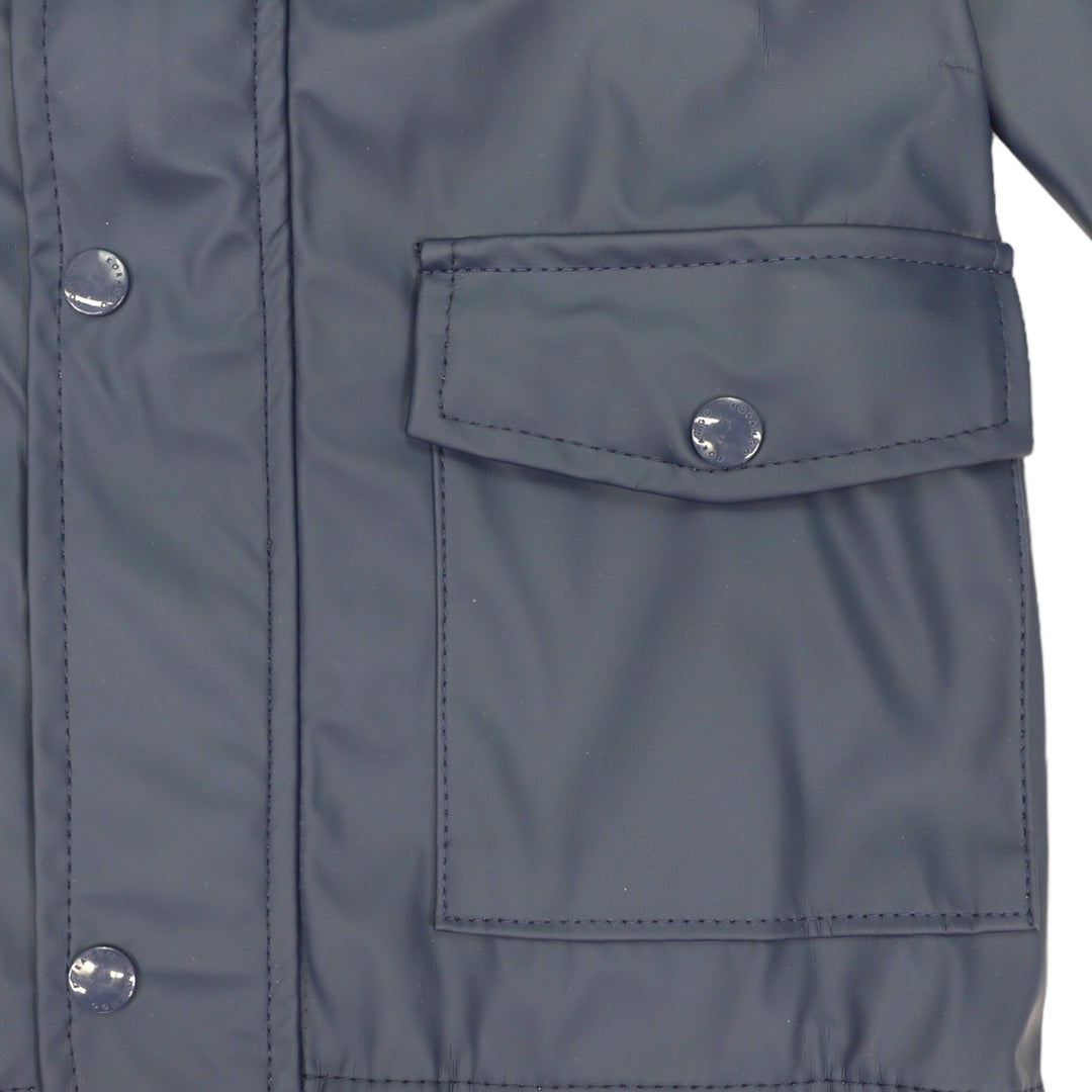 Korango - Plain Raincoat - Navy