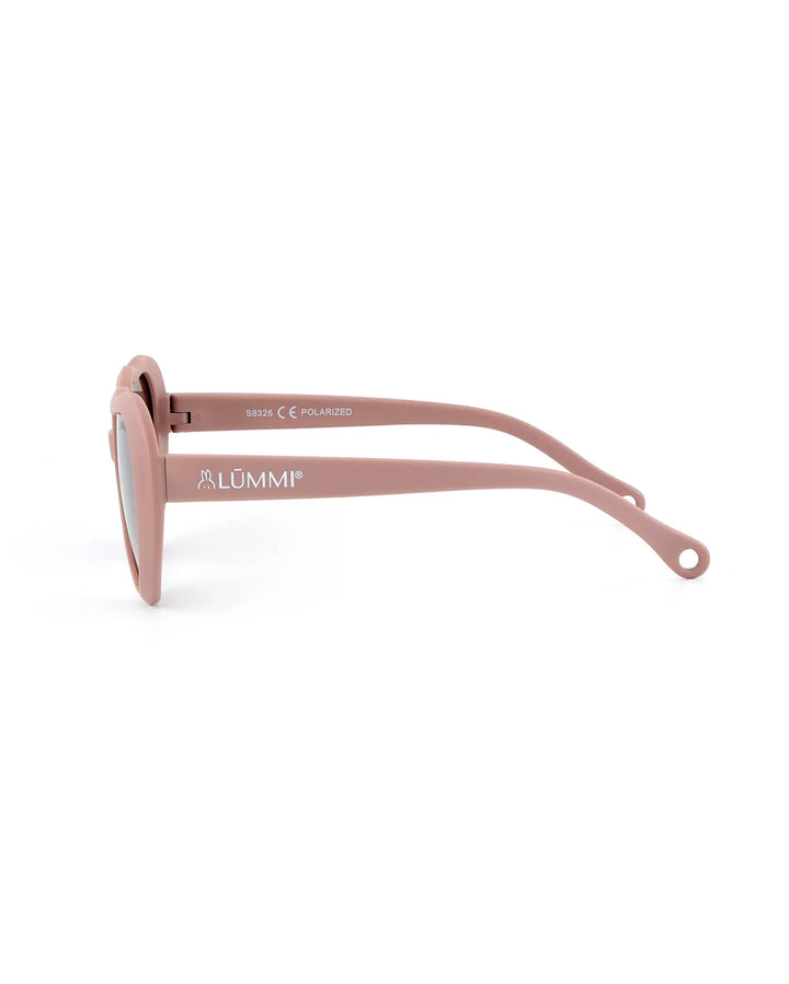 Lummi Bunny Heart Kids Sunglasses in Rosewood, side