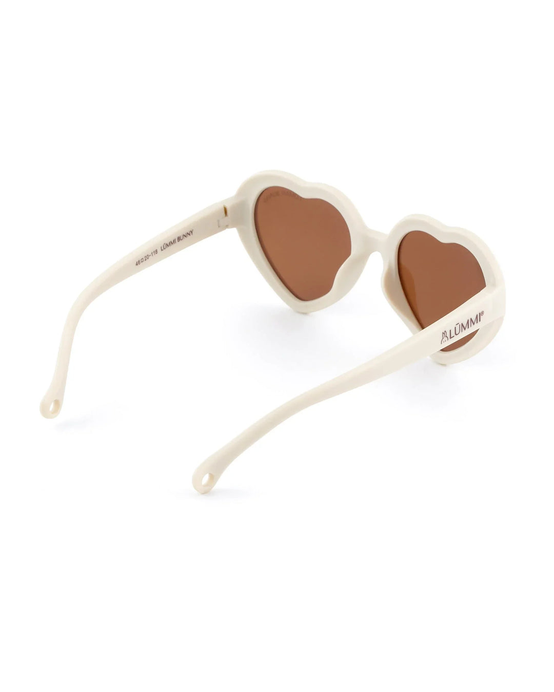 Lummi Bunny Heart Kids Sunglasses in Vanilla, back angle
