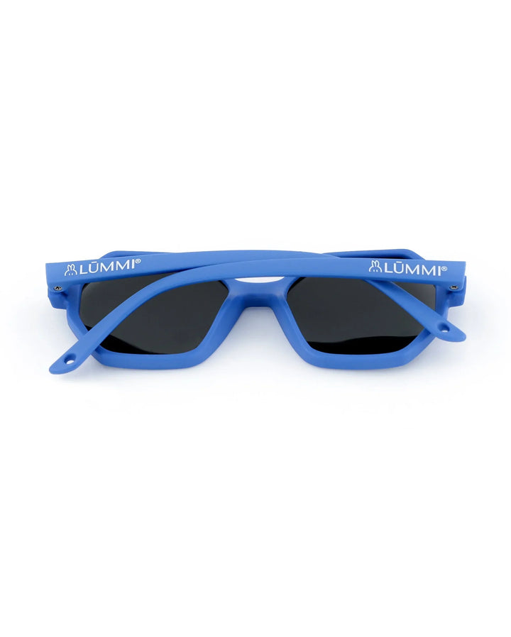 Lummi Bunny Mirror Hexagon Kids Sunglasses in Cornflower, back