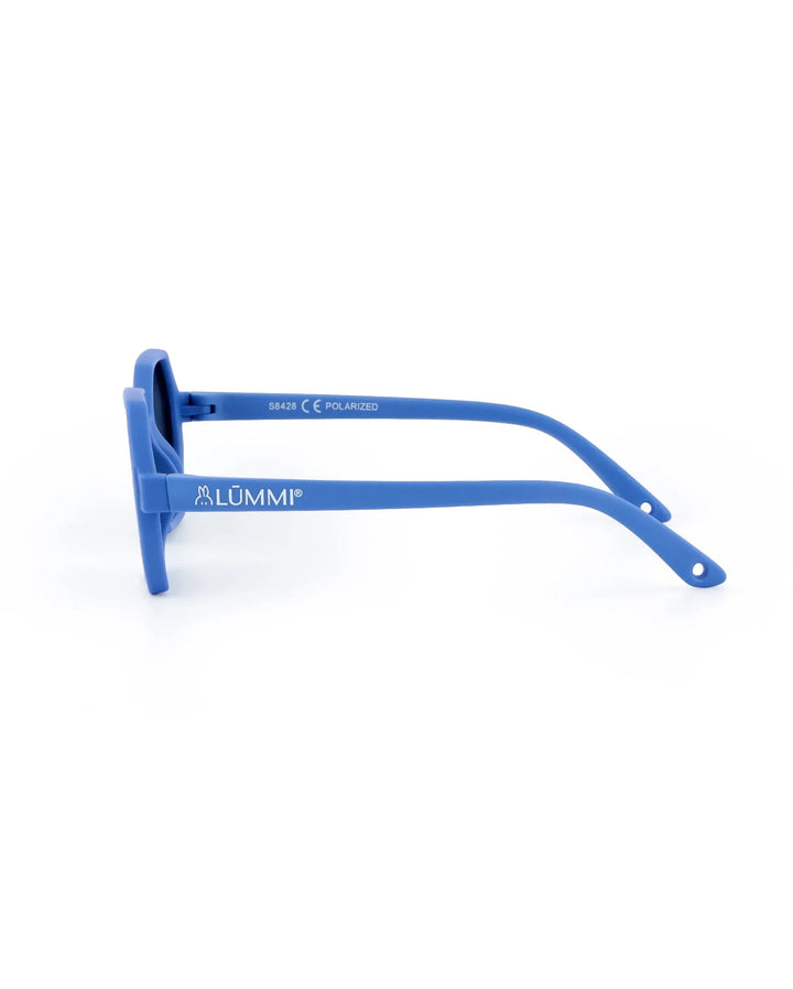 Lummi Bunny Mirror Hexagon Kids Sunglasses in Cornflower, side