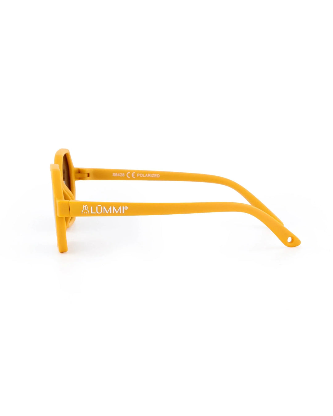 Lummi Bunny Mirror Hexagon Kids Sunglasses in Mustard, side