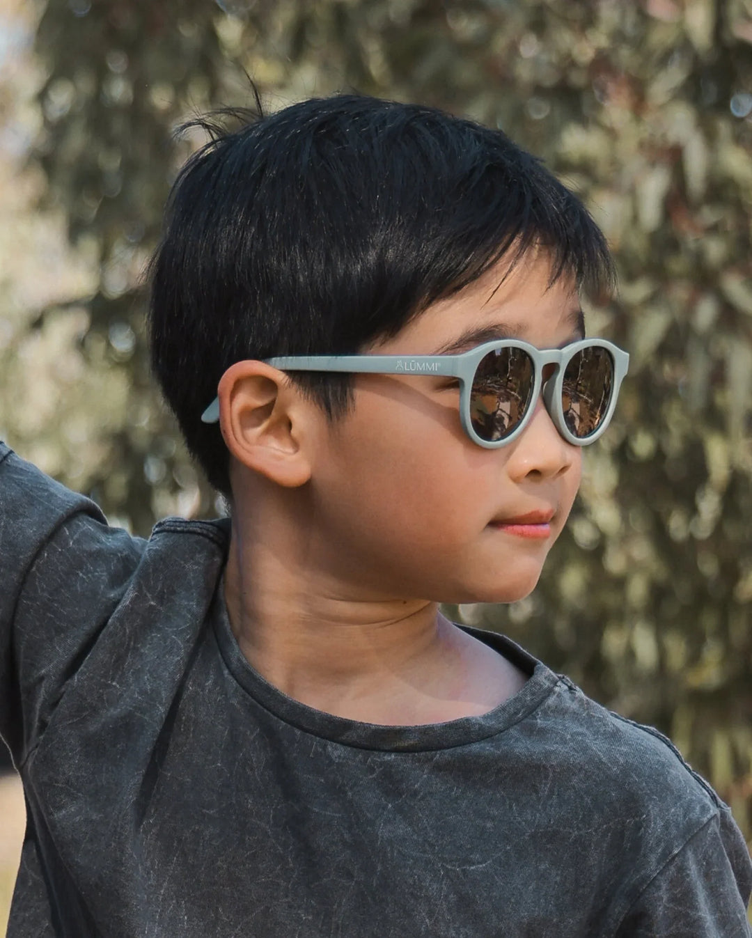 Lummi Bunny Keyhole Kids Sunglasses in Misty Blue, view 10