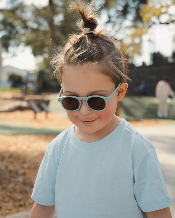 Lummi Bunny Keyhole Kids Sunglasses in Misty Blue, view 8