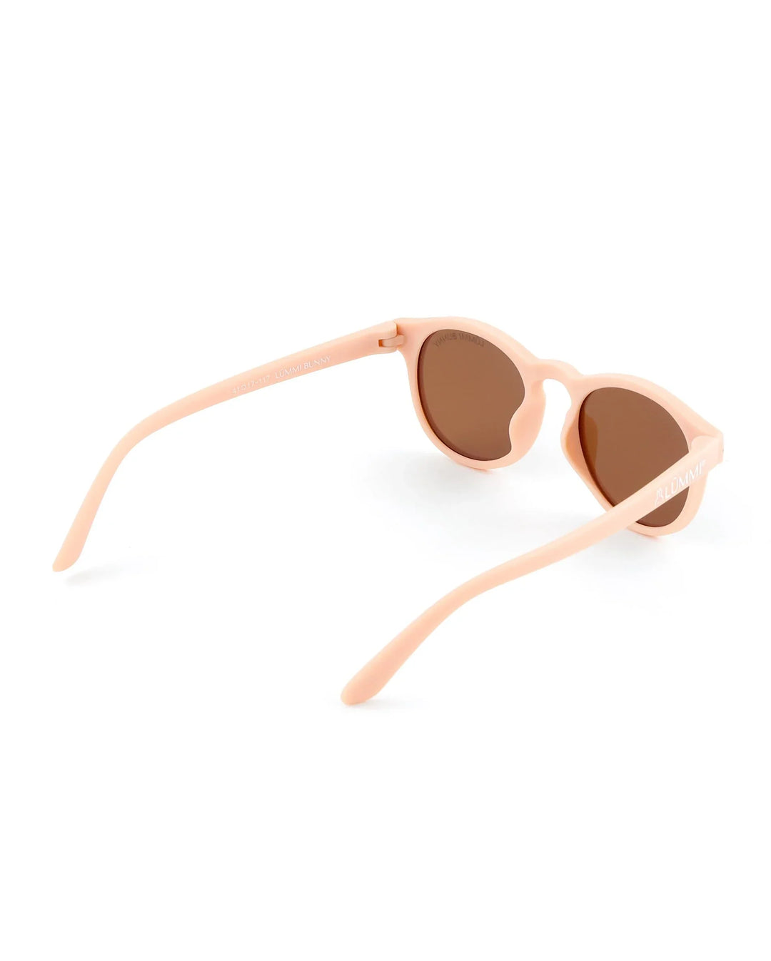Lummi Bunny Keyhole Kids Sunglasses in Pastel Pink, back angle