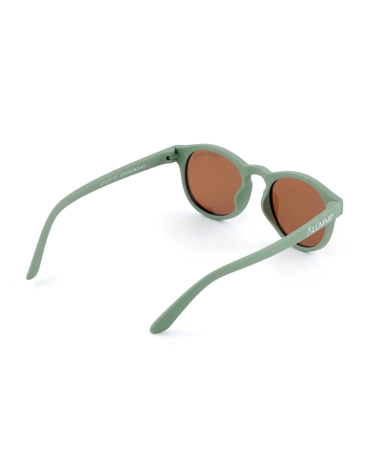 Lummi Bunny Keyhole Kids Sunglasses in Sage, back angle