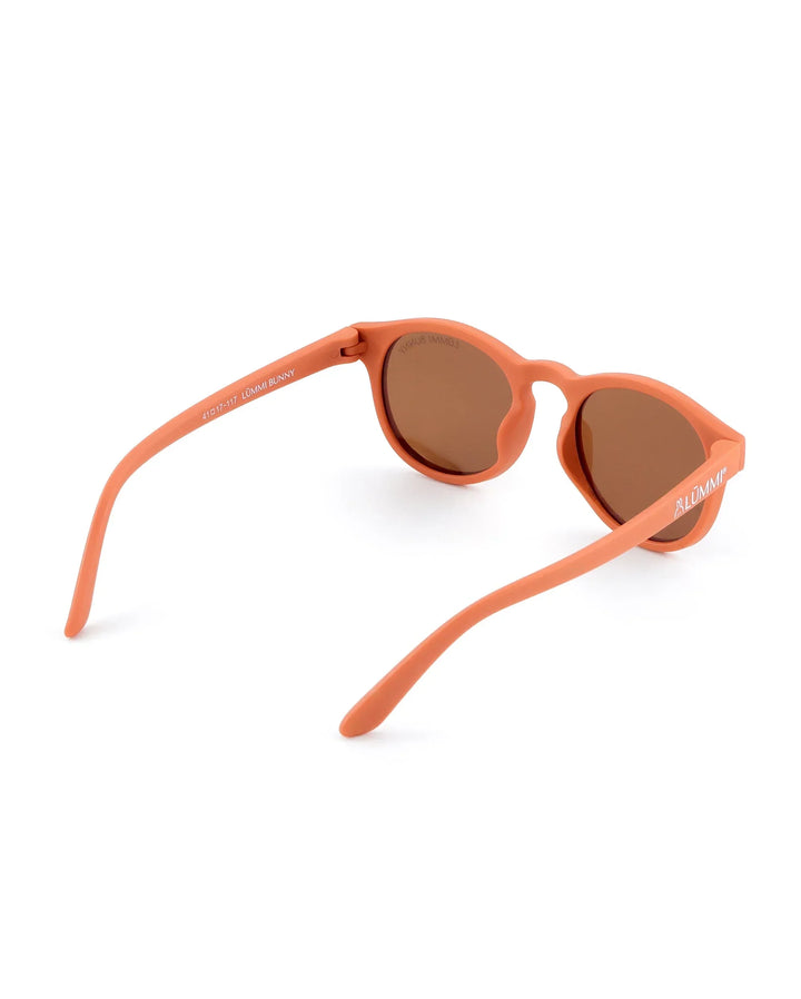 Lummi Bunny Keyhole Kids Sunglasses in Terracotta, back angle