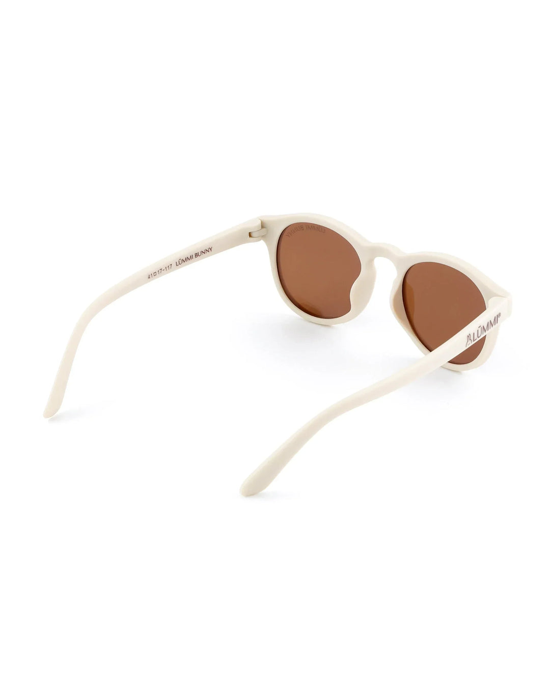 Lummi Bunny Keyhole Kids Sunglasses in Vanilla, back angle