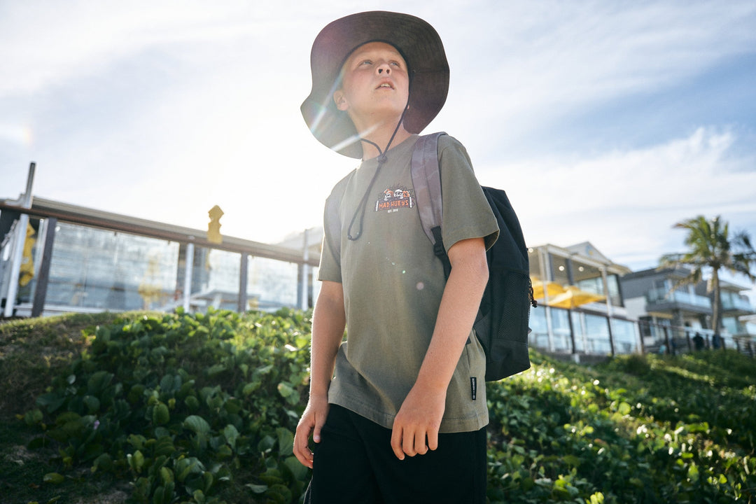 The Mad Hueys Troppo Captain Youth SS Tee in Olive - lifestyle photo 5