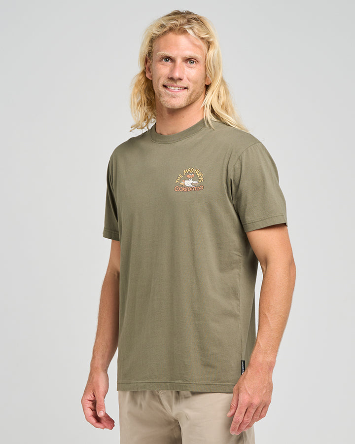 The Mad Hueys Cookedatoo Trio | SS Tee - Olive