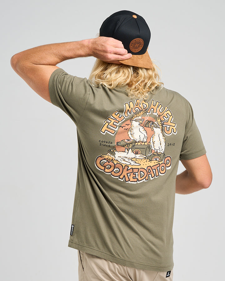 The Mad Hueys Cookedatoo Trio | SS Tee - Olive