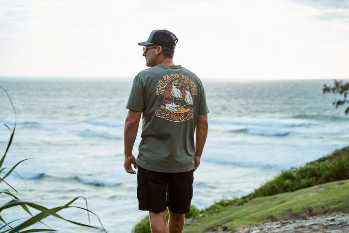 The Mad Hueys Cookedatoo Trio | SS Tee - Olive
