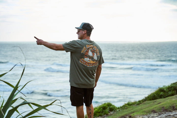 The Mad Hueys Cookedatoo Trio | SS Tee - Olive