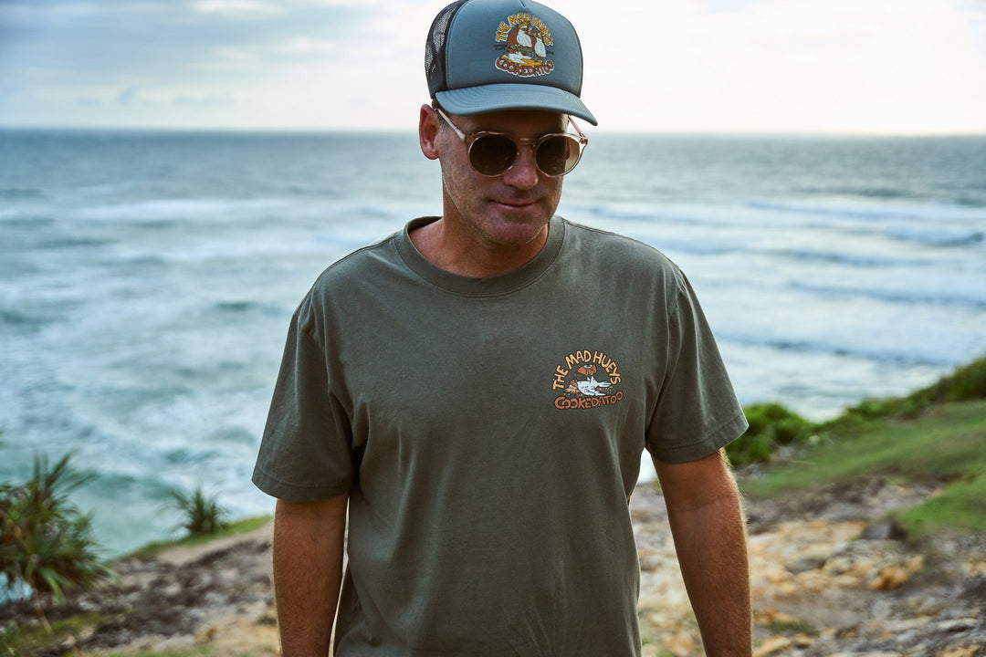 The Mad Hueys Cookedatoo Trio | SS Tee - Olive
