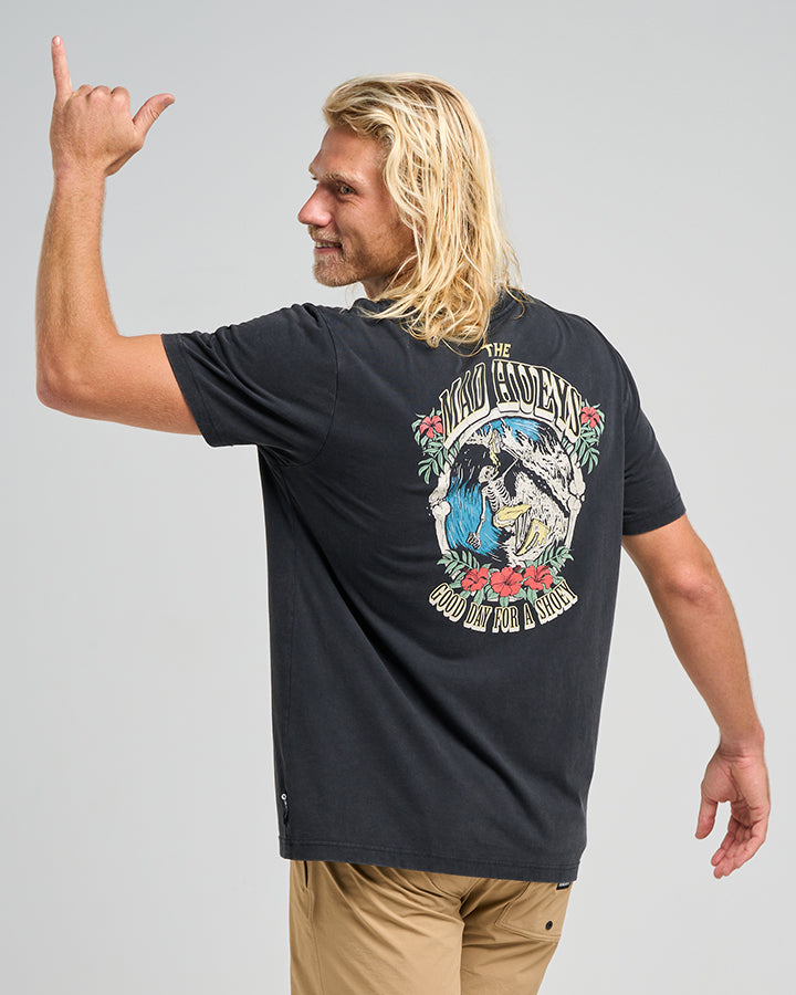 The Mad Hueys Frothin Shoey | SS Tee - Washed Black