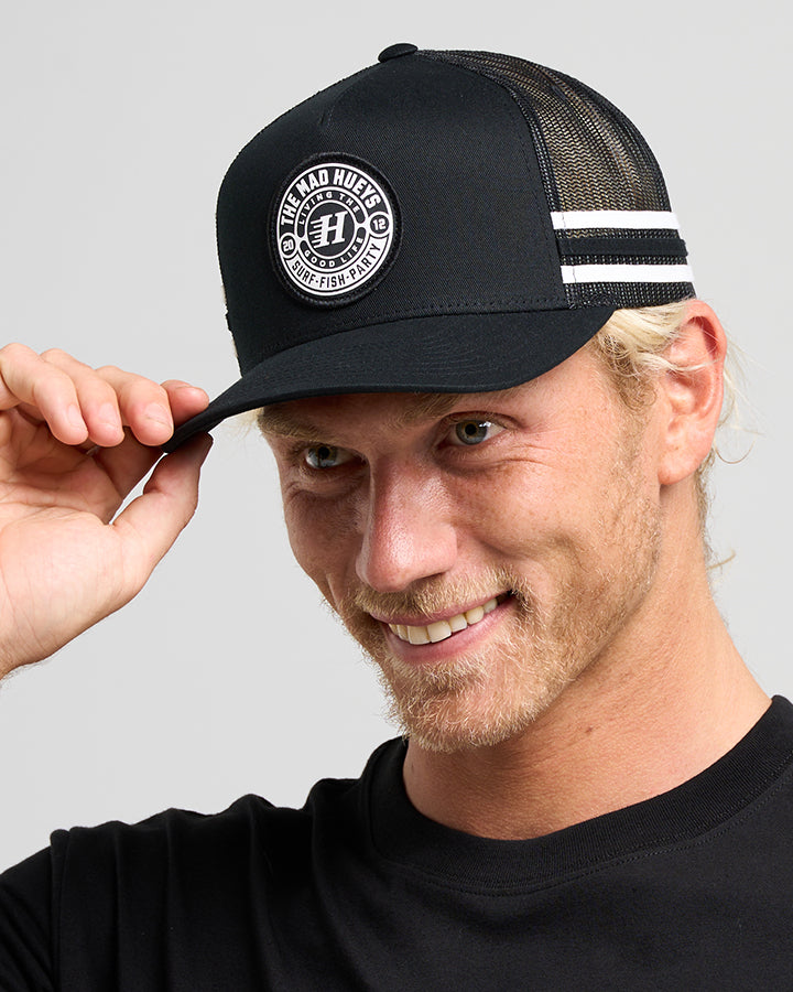 The Mad Hueys Hueys Good Life | Twill Trucker - Black