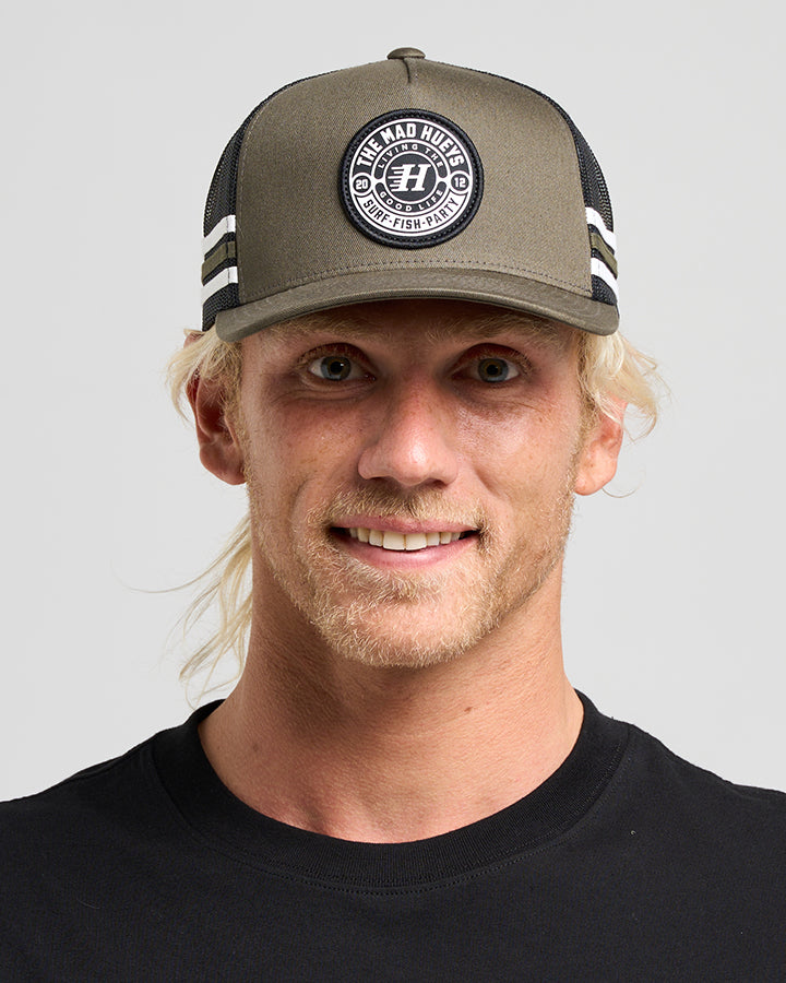 The Mad Hueys Hueys Good Life | Twill Trucker - Olive