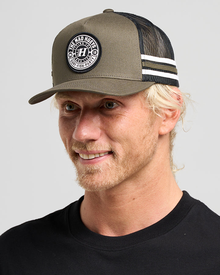 The Mad Hueys Hueys Good Life | Twill Trucker - Olive