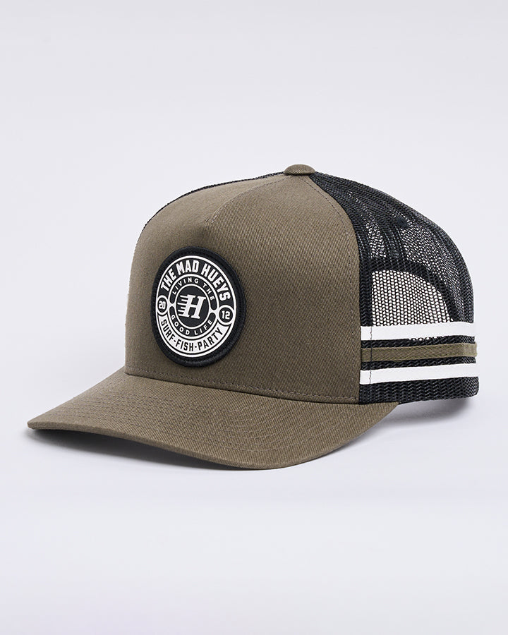The Mad Hueys Hueys Good Life | Twill Trucker - Olive