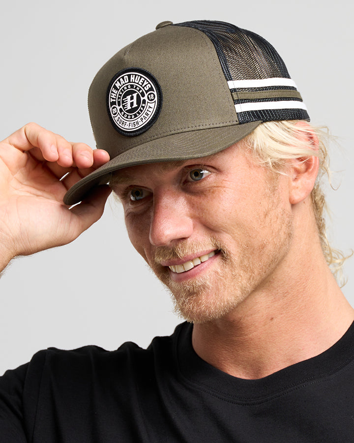The Mad Hueys Hueys Good Life | Twill Trucker - Olive