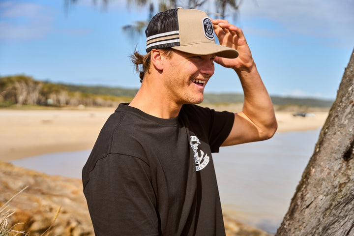 The Mad Hueys Sailor Anchor | Twill Trucker - Tan