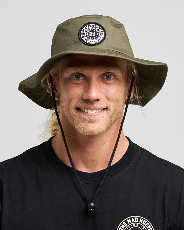 The Mad Hueys Hueys Good Life | Wide Brim Hat - Olive