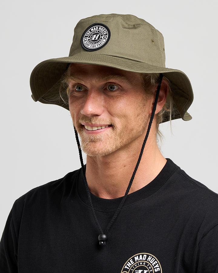 The Mad Hueys Hueys Good Life | Wide Brim Hat - Olive