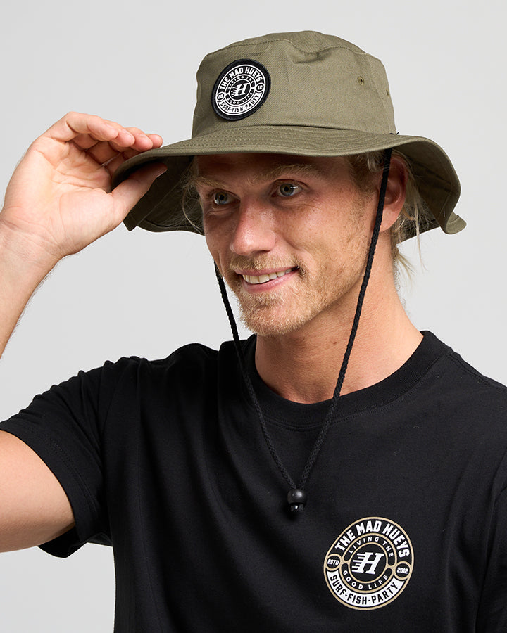The Mad Hueys Hueys Good Life | Wide Brim Hat - Olive