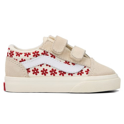 Vans Toddler Old Skool V - Chantilly Floral Racing Red