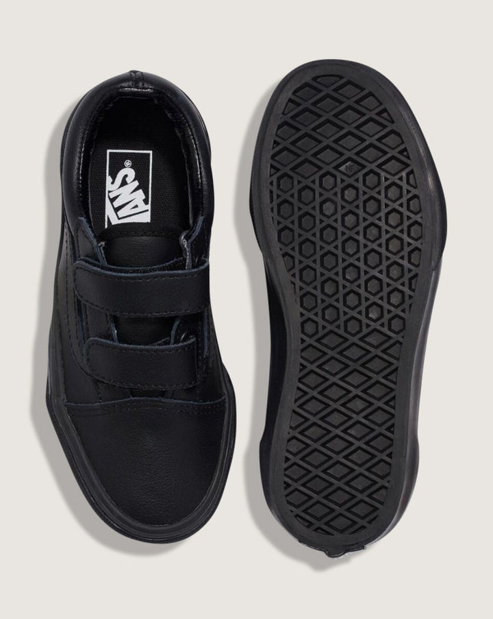 Vans Kids Old Skool V Classic Tumble - Black Mono - view 2